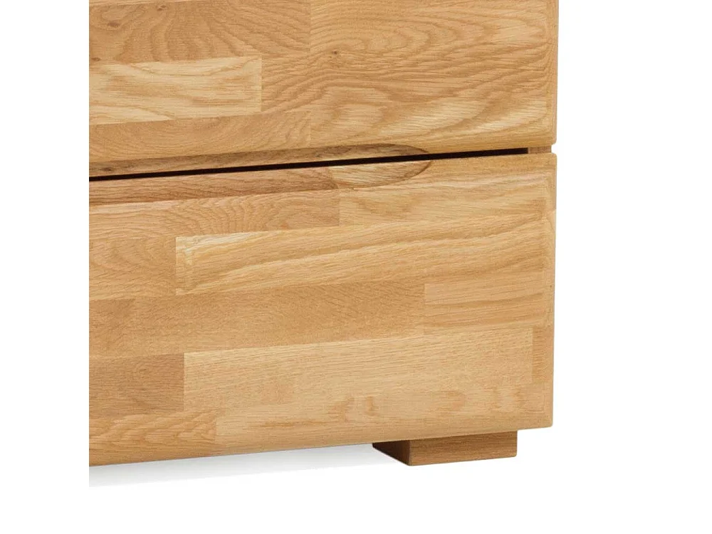 Nachtkonsole aus Wildeiche massiv 2 Schubladen