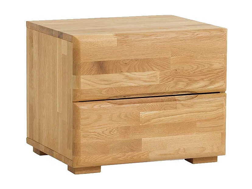 Nachtkonsole aus Wildeiche massiv 2 Schubladen