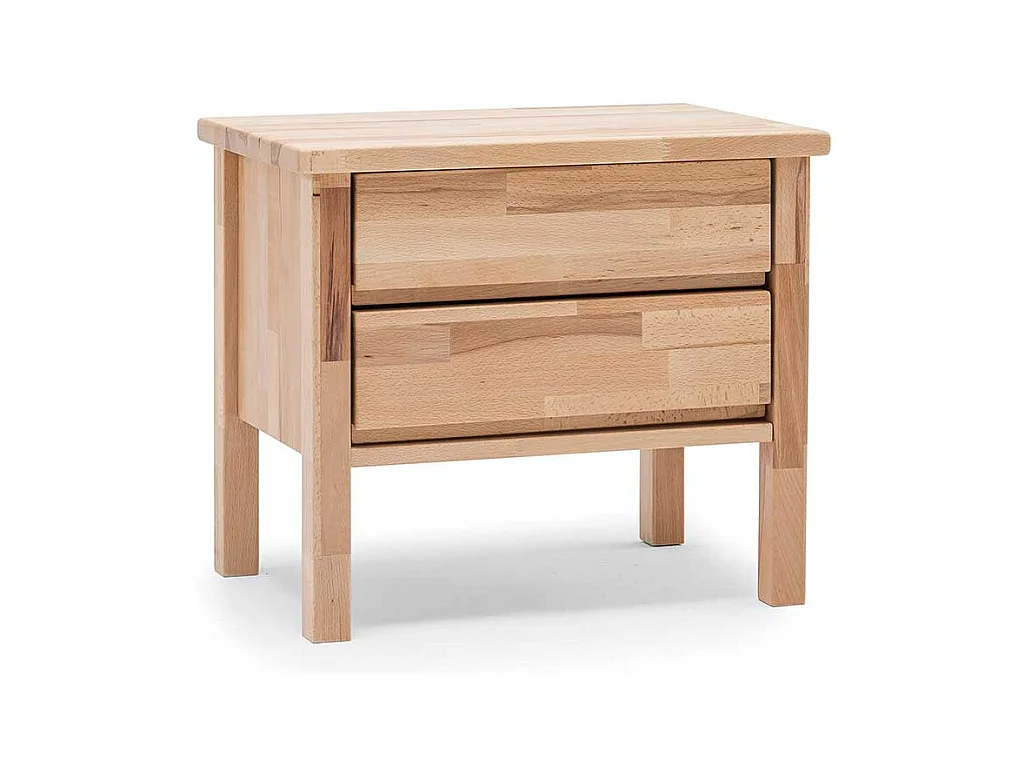 Nachtkonsole aus Kernbuche massiv 2 Schubladen