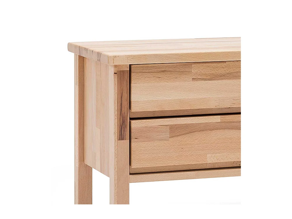 Nachtkonsole aus Kernbuche massiv 2 Schubladen