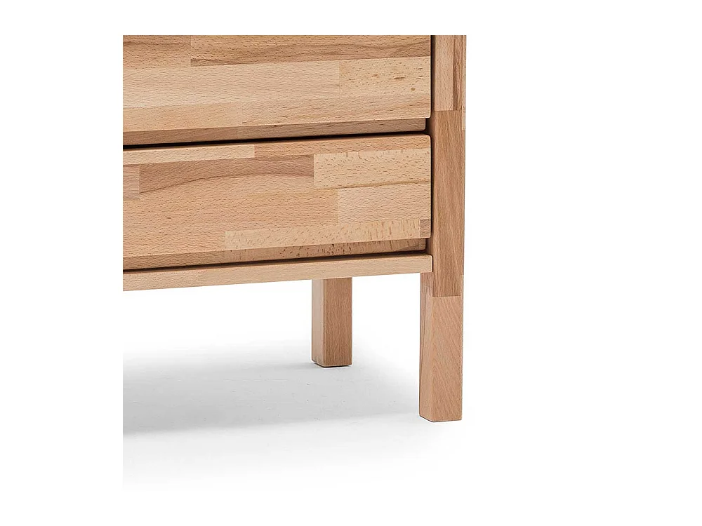 Nachtkonsole aus Kernbuche massiv 2 Schubladen