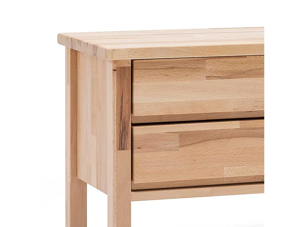 Nachtkonsole aus Kernbuche massiv 2 Schubladen