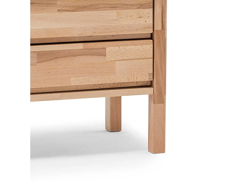 Nachtkonsole aus Kernbuche massiv 2 Schubladen