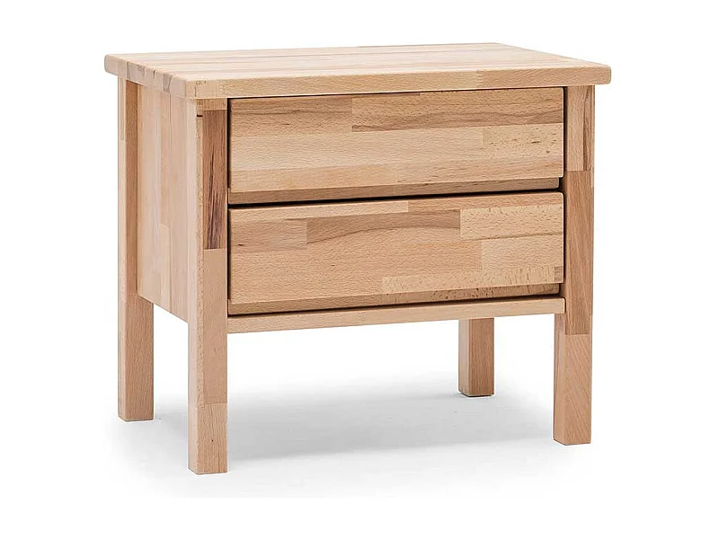 Nachtkonsole aus Kernbuche massiv 2 Schubladen