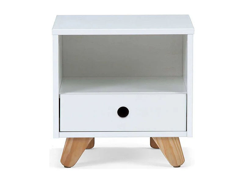 Kinderzimmer Nachtkommode in Weiß 40 cm breit