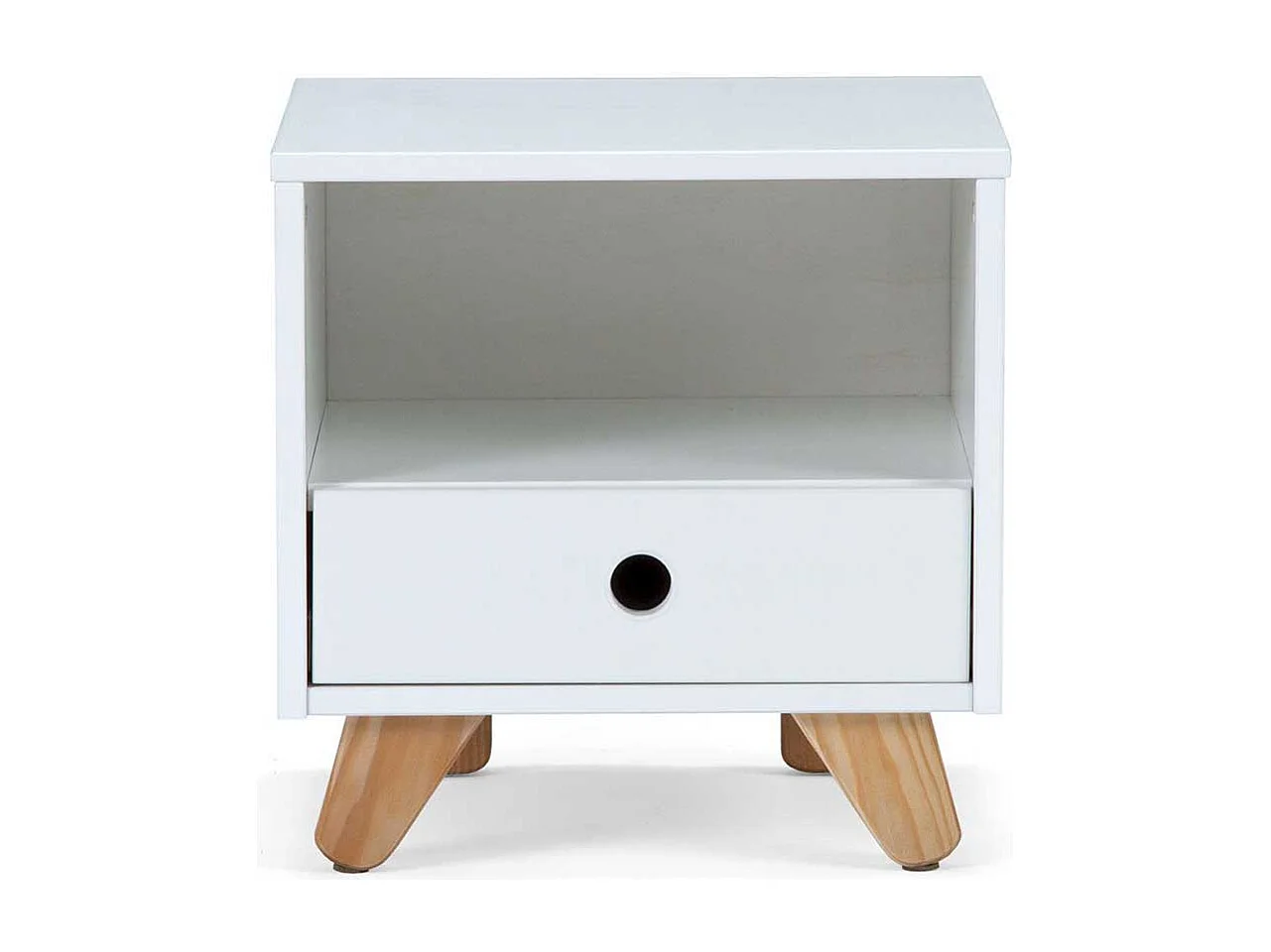 Kinderzimmer Nachtkommode in Weiß 40 cm breit