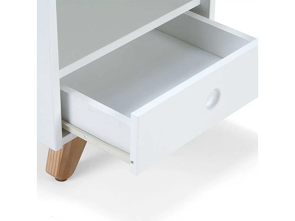 Kinderzimmer Nachtkommode in Weiß 40 cm breit