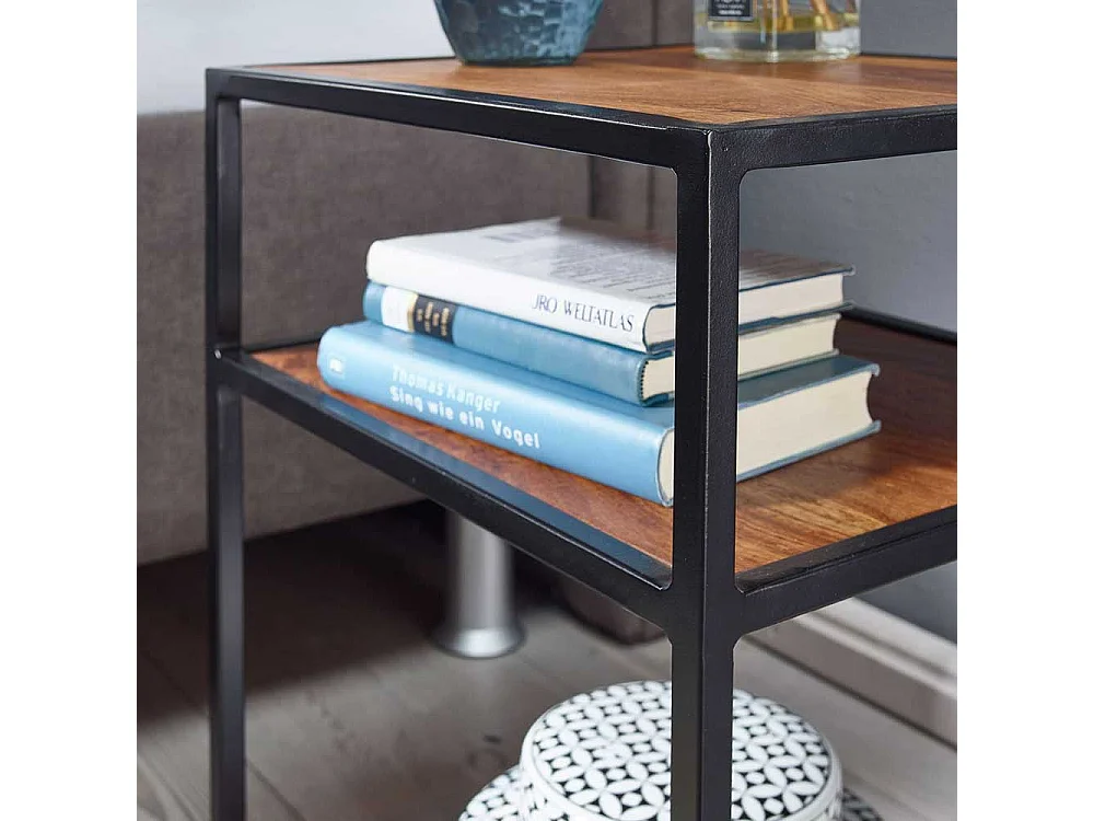 Nachttisch im Industrie und Loft Stil 50 cm hoch - 40 cm breit