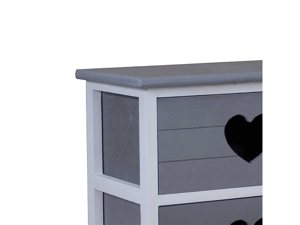 Nachtkonsole in Grau Weiß Landhaus