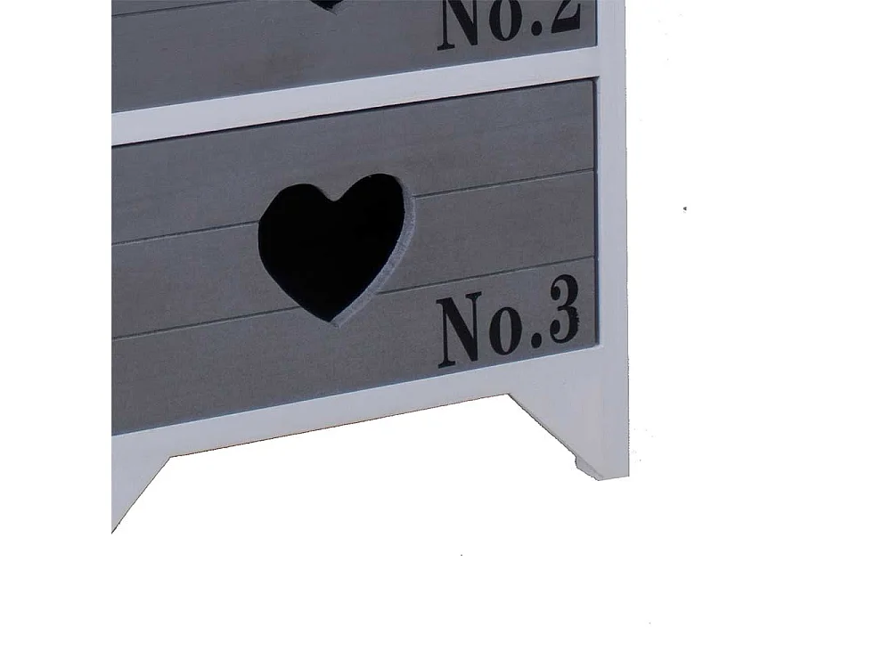 Nachtkonsole in Grau Weiß Landhaus