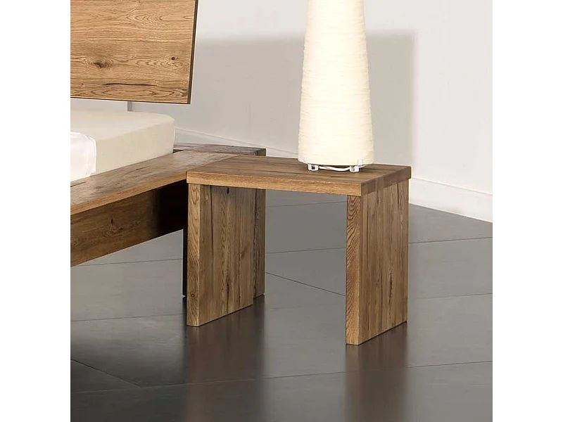 Nachttisch aus Eiche Massivholz 40 cm
