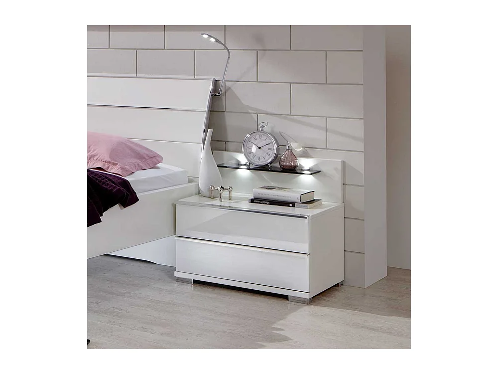 Nachtkommode in Weiß LED Beleuchtung