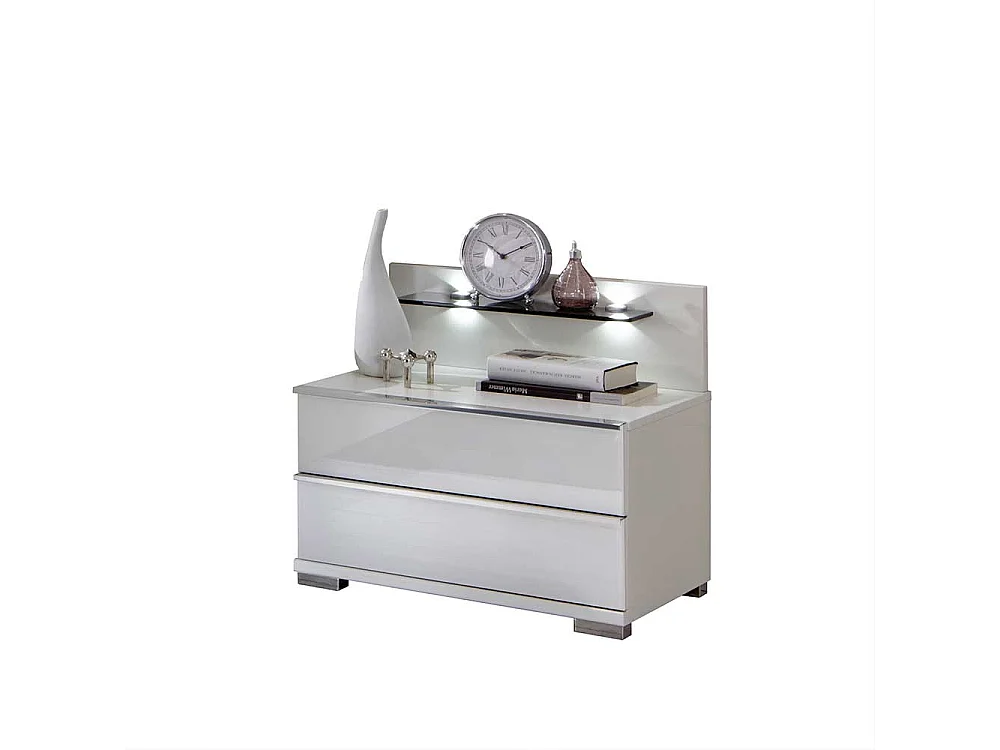 Nachtkommode in Weiß LED Beleuchtung