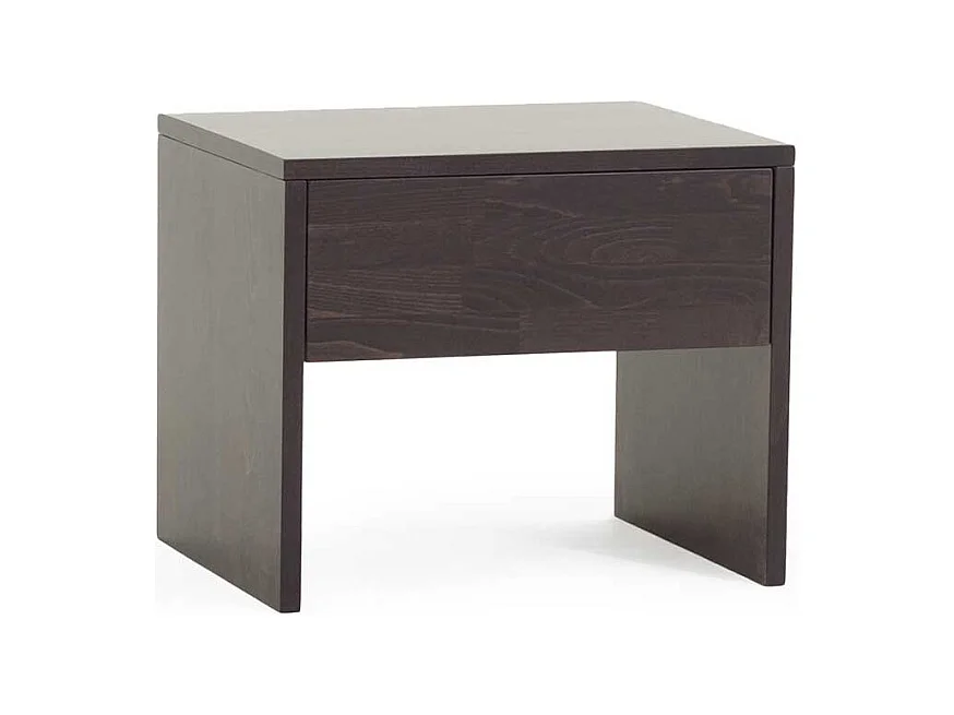 Nachtkommode in Wengefarben Buche Massivholz