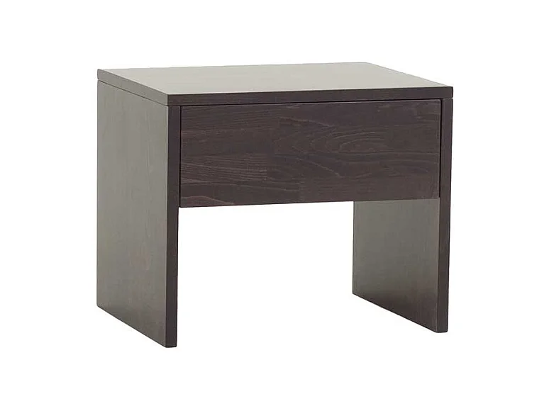 Nachtkommode in Wengefarben Buche Massivholz