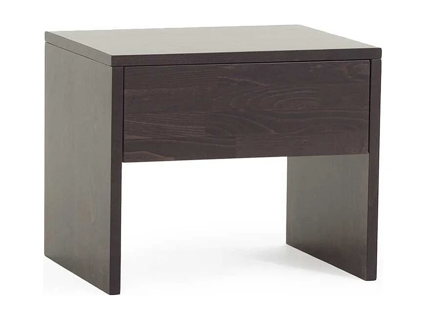 Nachtkommode in Wengefarben Buche Massivholz