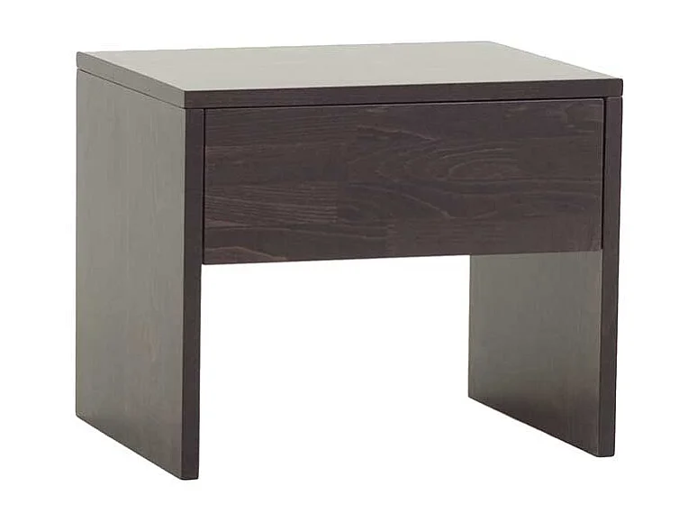 Nachtkommode in Wengefarben Buche Massivholz