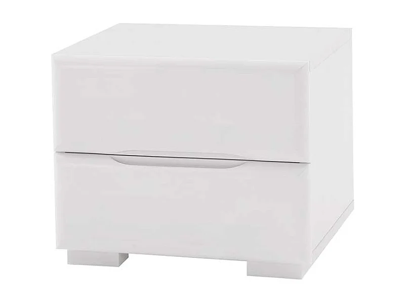 Nachtkonsole in Weiß Buche Massivholz