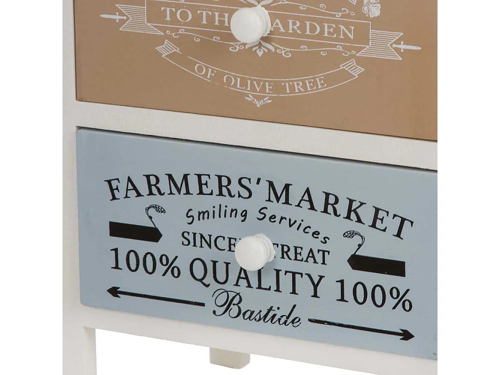 Nachtkommode im Shabby Chic Design für Boxspringbett