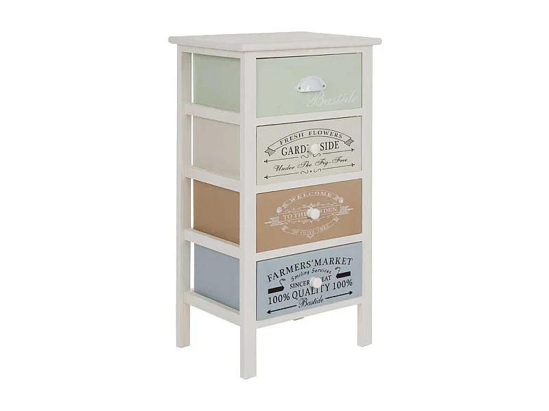 Nachtkommode im Shabby Chic Design für Boxspringbett