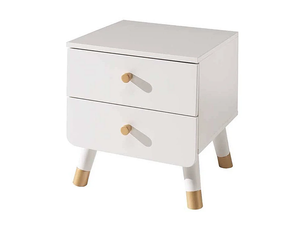 Nachttischschränkchen in Weiß und Goldfarben modern
