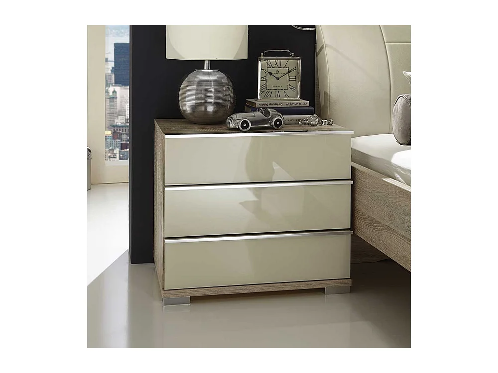 Nachtschrank in Creme Eiche Sägerau