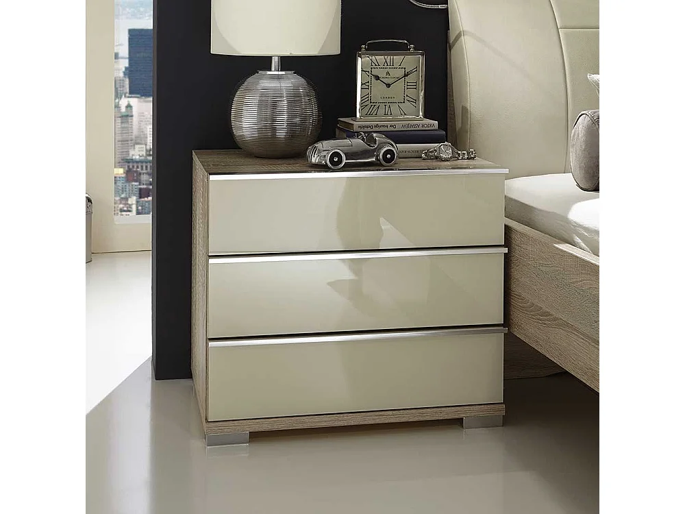 Nachtschrank in Creme Eiche Sägerau