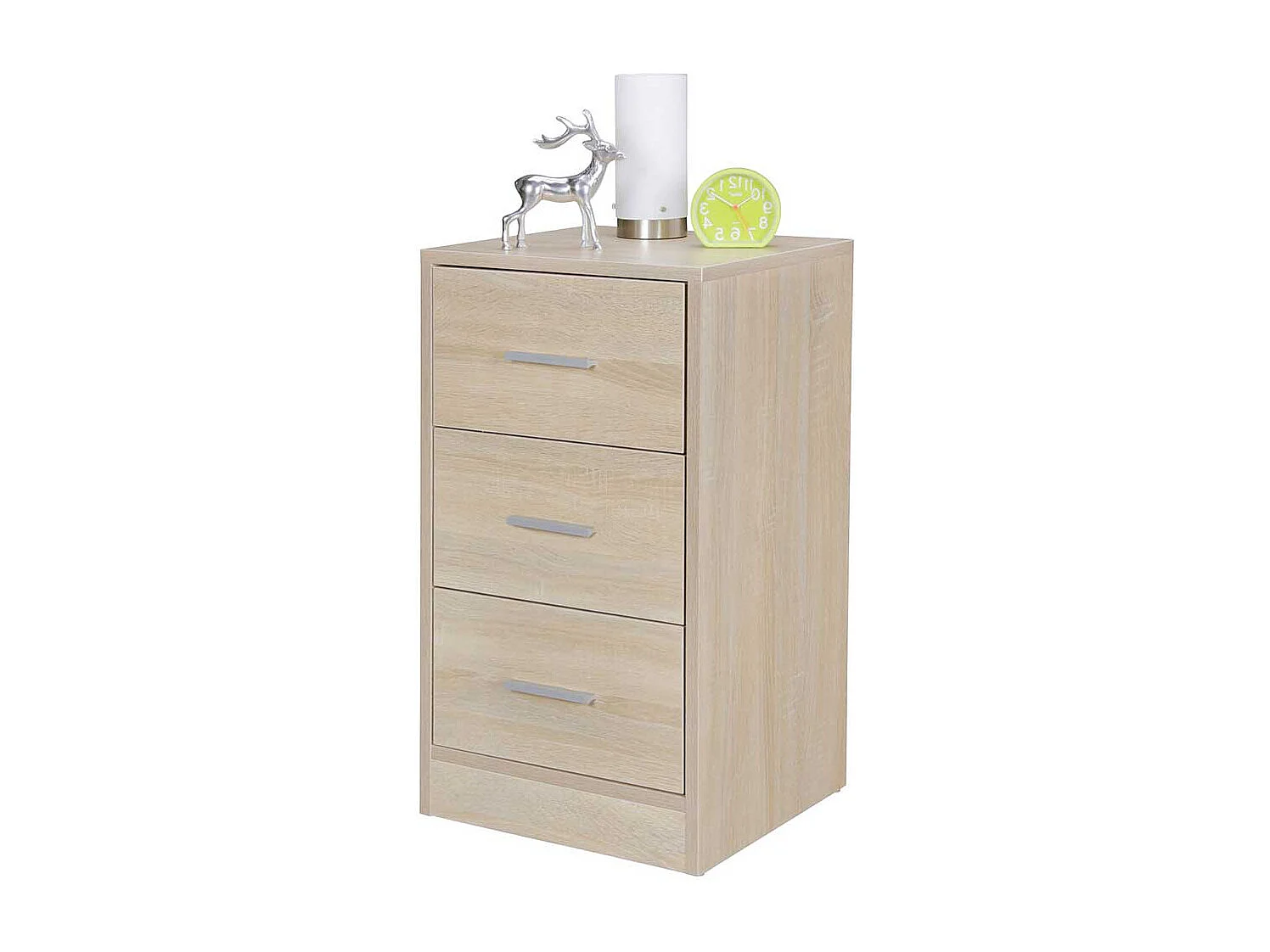 Nachtkommode Boxspringbett 68 cm hoch drei Schubladen