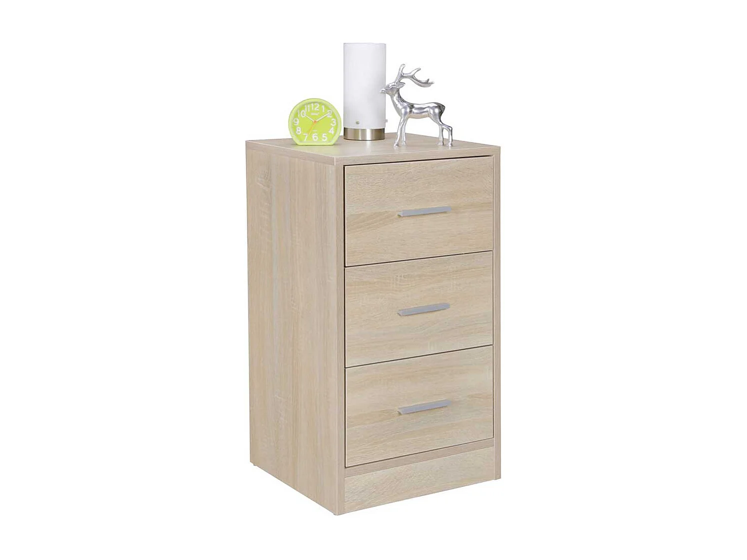 Nachtkommode Boxspringbett 68 cm hoch drei Schubladen