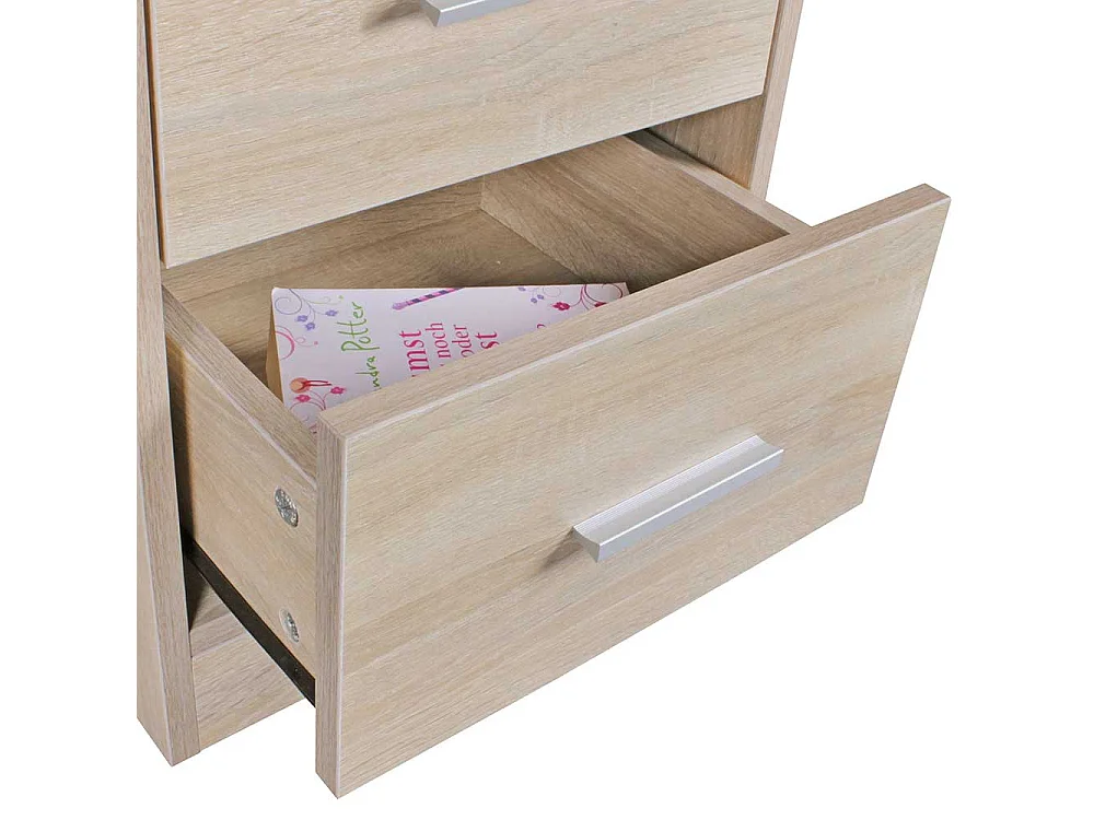 Nachtkommode Boxspringbett 68 cm hoch drei Schubladen