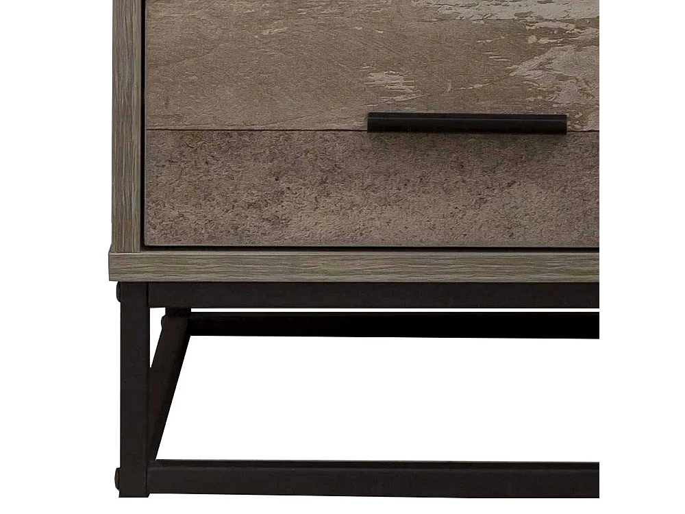 Nachtkommode in Grey Wash Optik 40 cm breit