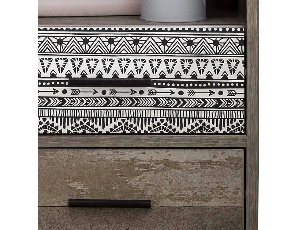 Nachtkommode in Grey Wash Optik 40 cm breit