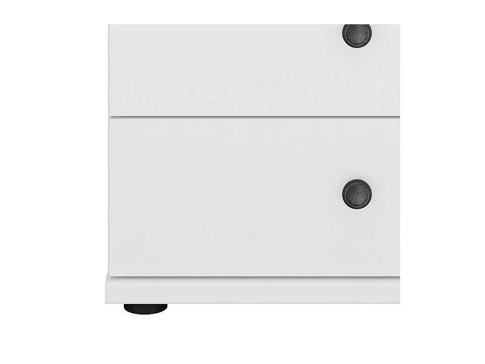 Nachtschränkchen weiß im modernen Landhausstil drei Schubladen