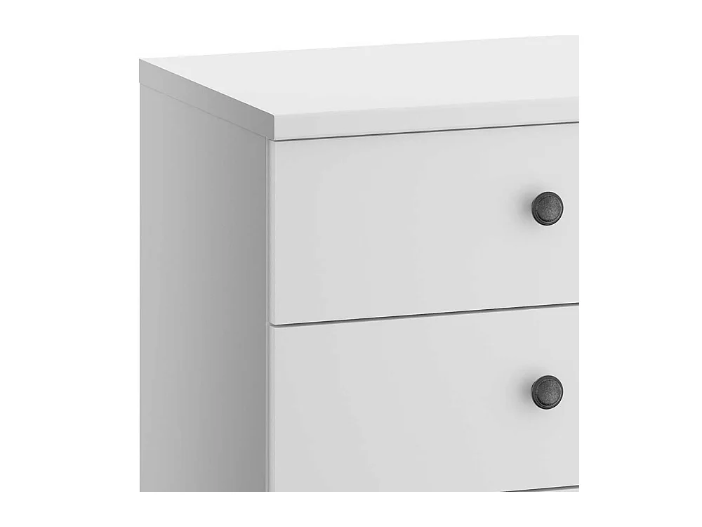 Nachtschränkchen weiß im modernen Landhausstil drei Schubladen