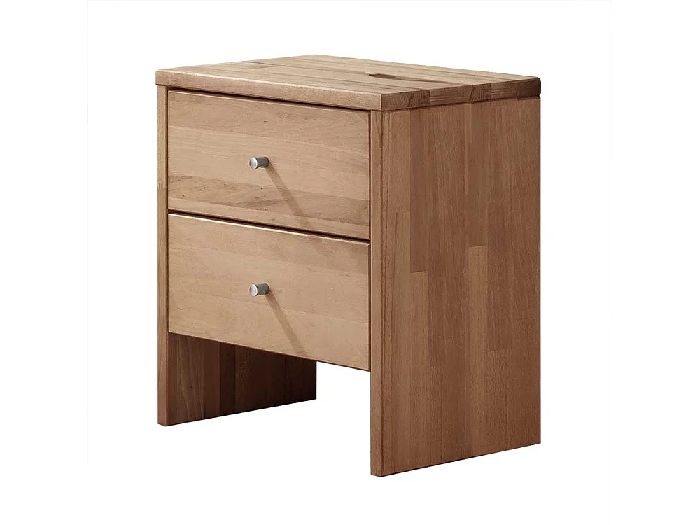Kommode Vollholz in Buchefarben zwei Schubladen
