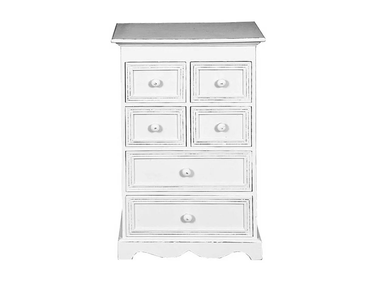 Schubladenkommode in Weiß Shabby Chic Style