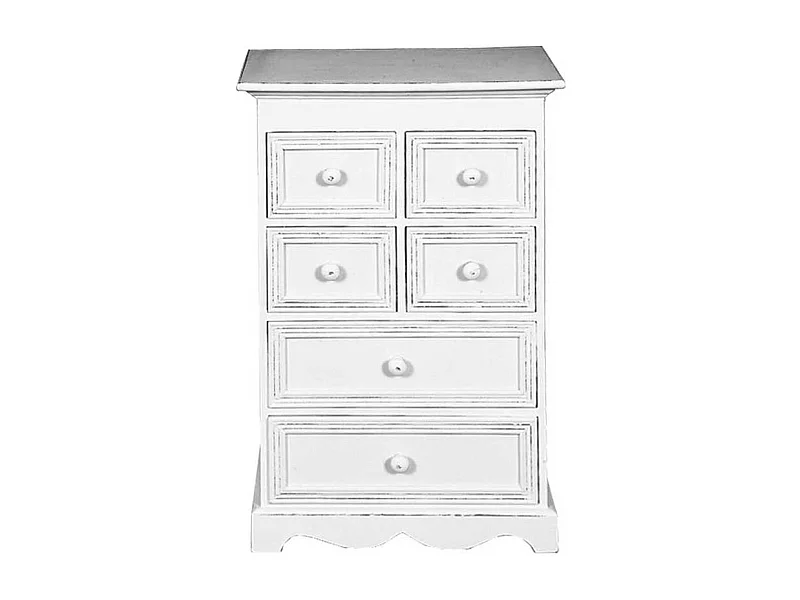 Schubladenkommode in Weiß Shabby Chic Style