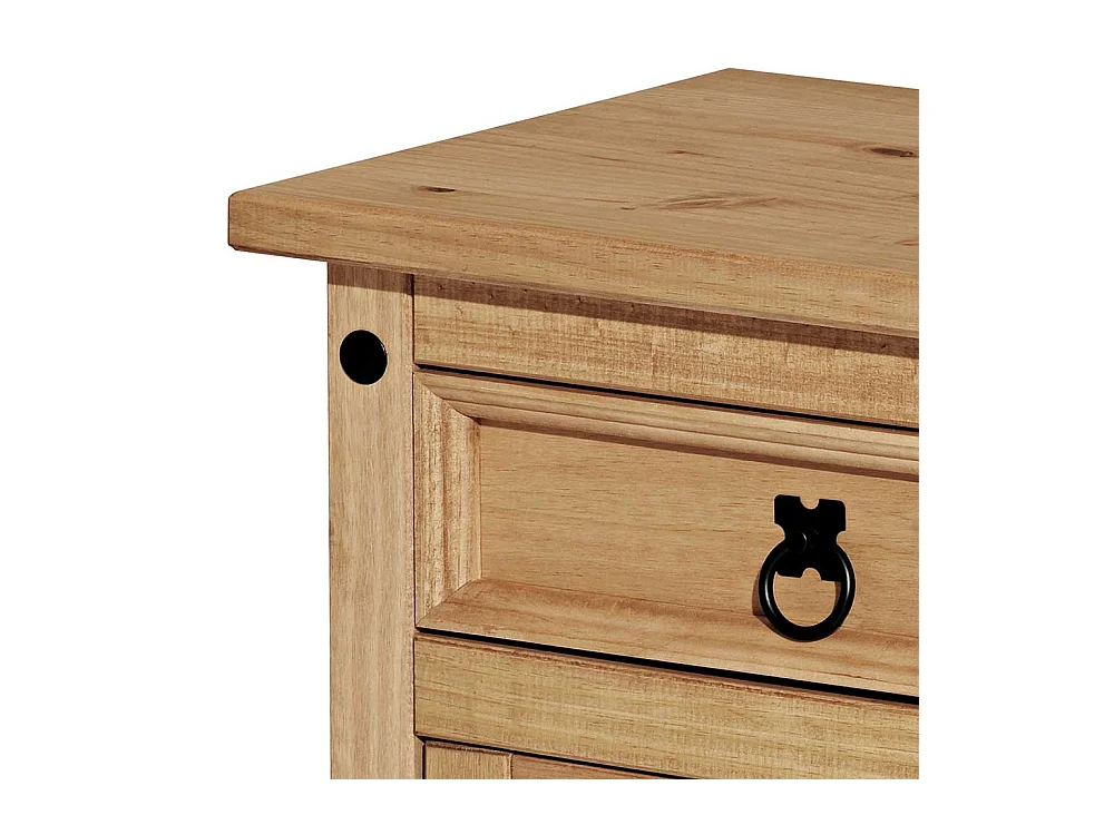 Nachttisch Kommode aus Kiefer Massivholz Honigfarben Landhausstil