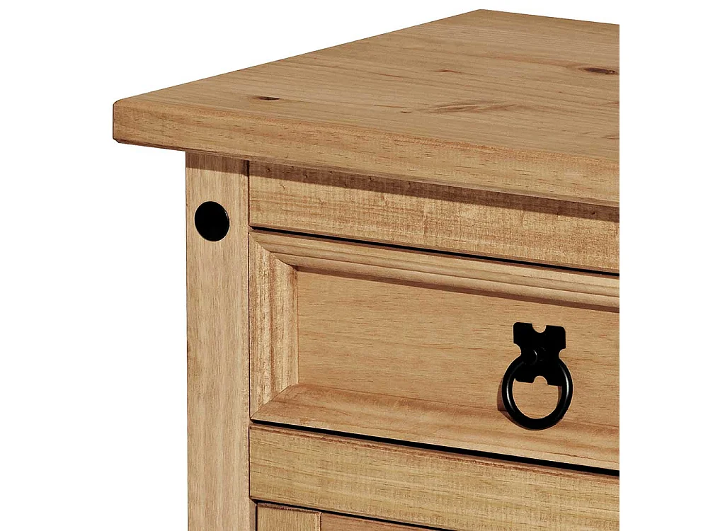 Nachttisch Kommode aus Kiefer Massivholz Honigfarben Landhausstil