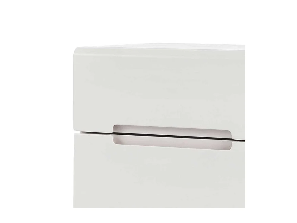 Buche Nachtkonsole in Weiß massiv