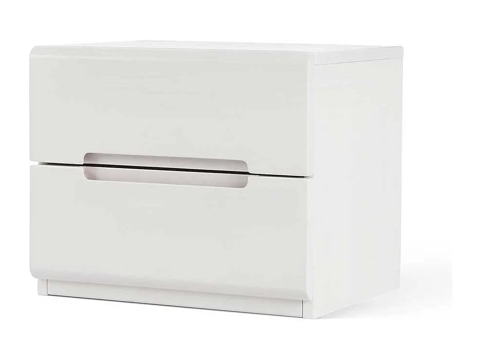 Buche Nachtkonsole in Weiß massiv