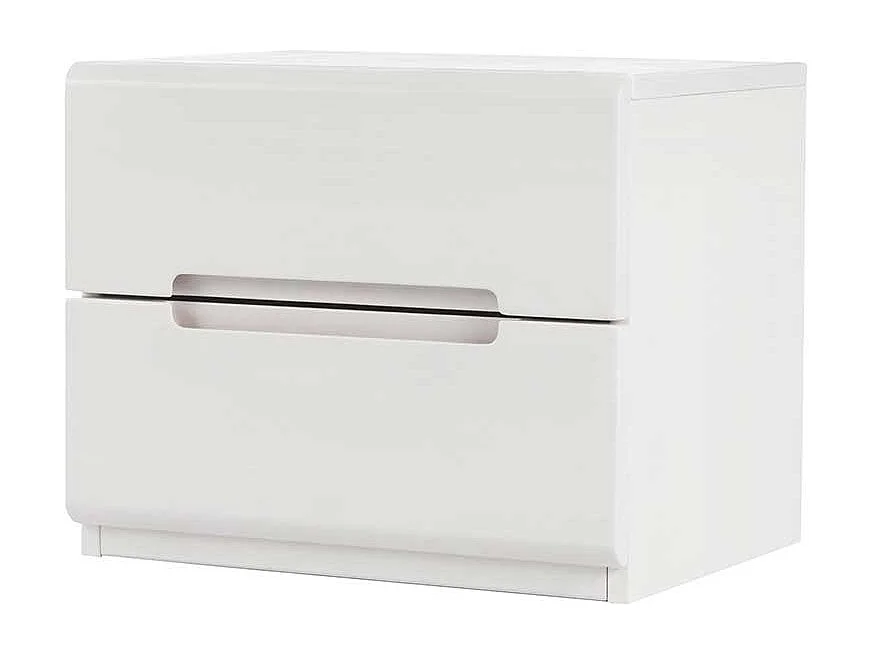 Buche Nachtkonsole in Weiß massiv