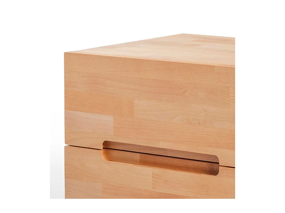 Kernbuche Nachtkonsole massiv geölt 2 Schubladen