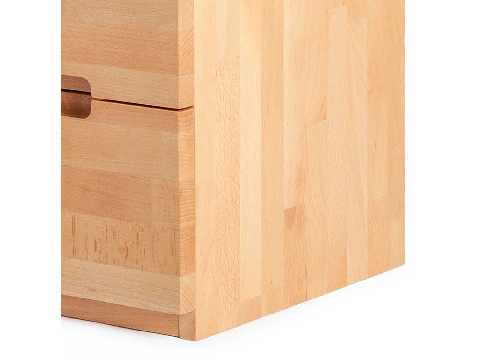 Kernbuche Nachtkonsole massiv geölt 2 Schubladen