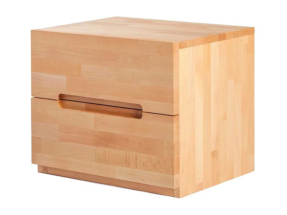 Kernbuche Nachtkonsole massiv geölt 2 Schubladen