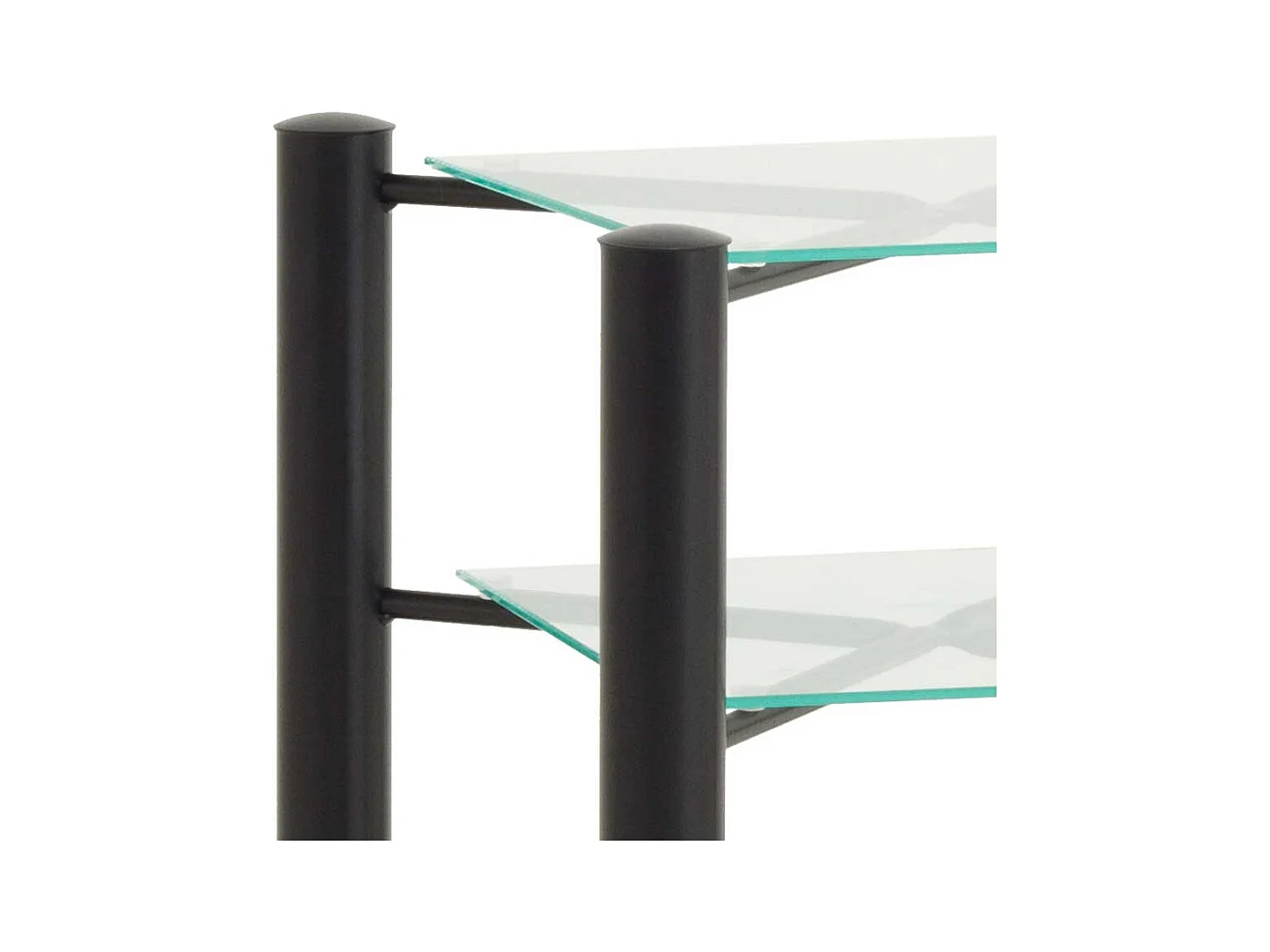 Metall Nachttisch aus Glasplatten 45 cm