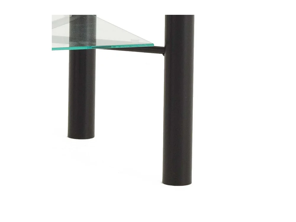 Metall Nachttisch aus Glasplatten 45 cm