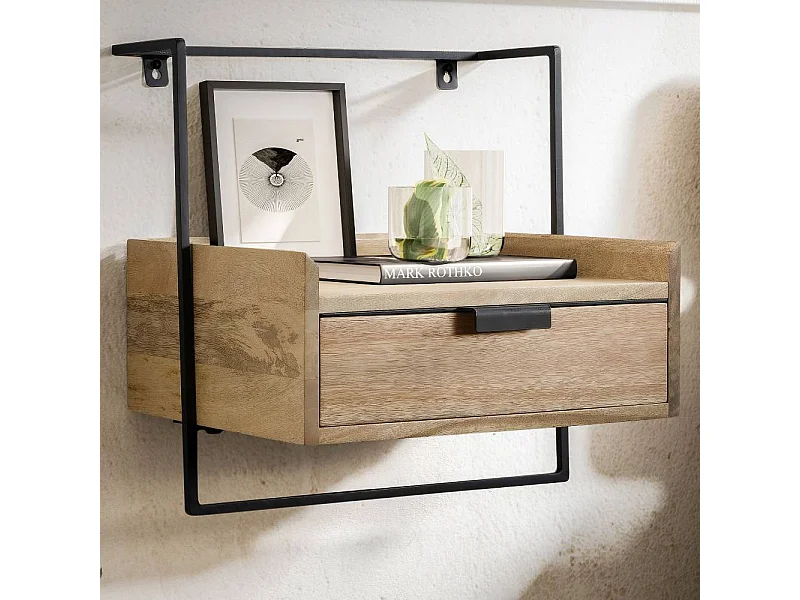 Nachtkommode Nachtschrank mit einer Schublade für die Wandmontage