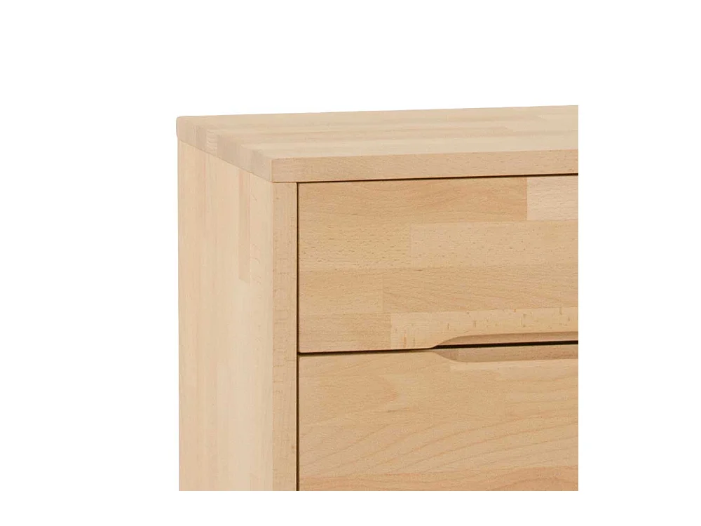 Holz Nachtkonsole aus Buche massiv lackiert 2 Schubladen