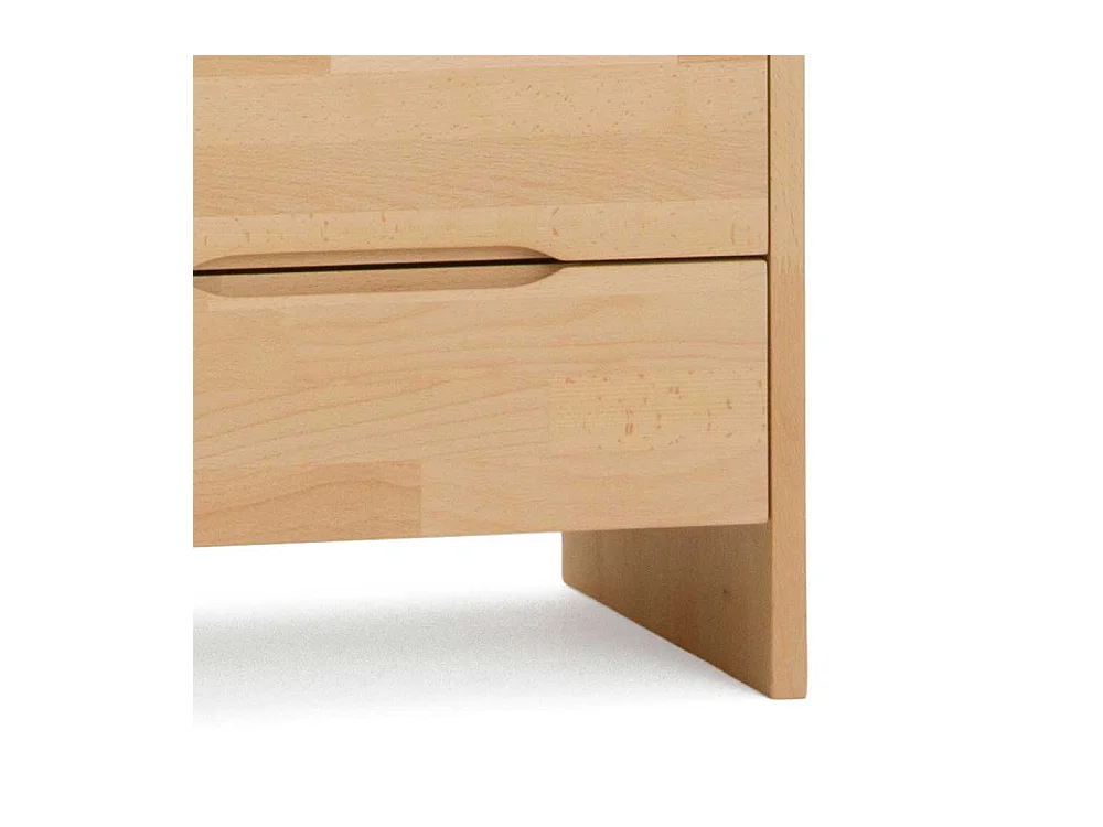 Holz Nachtkonsole aus Buche massiv lackiert 2 Schubladen